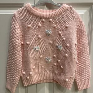 Girl pink sweater, 110cm, 4-5 years